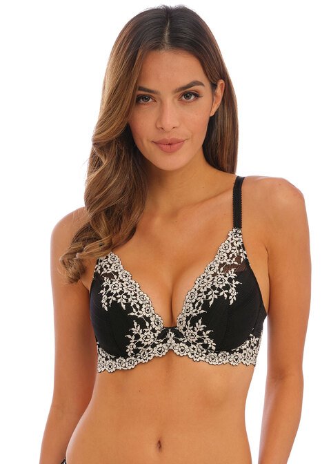 Embrace Lace Plunge Bra Black