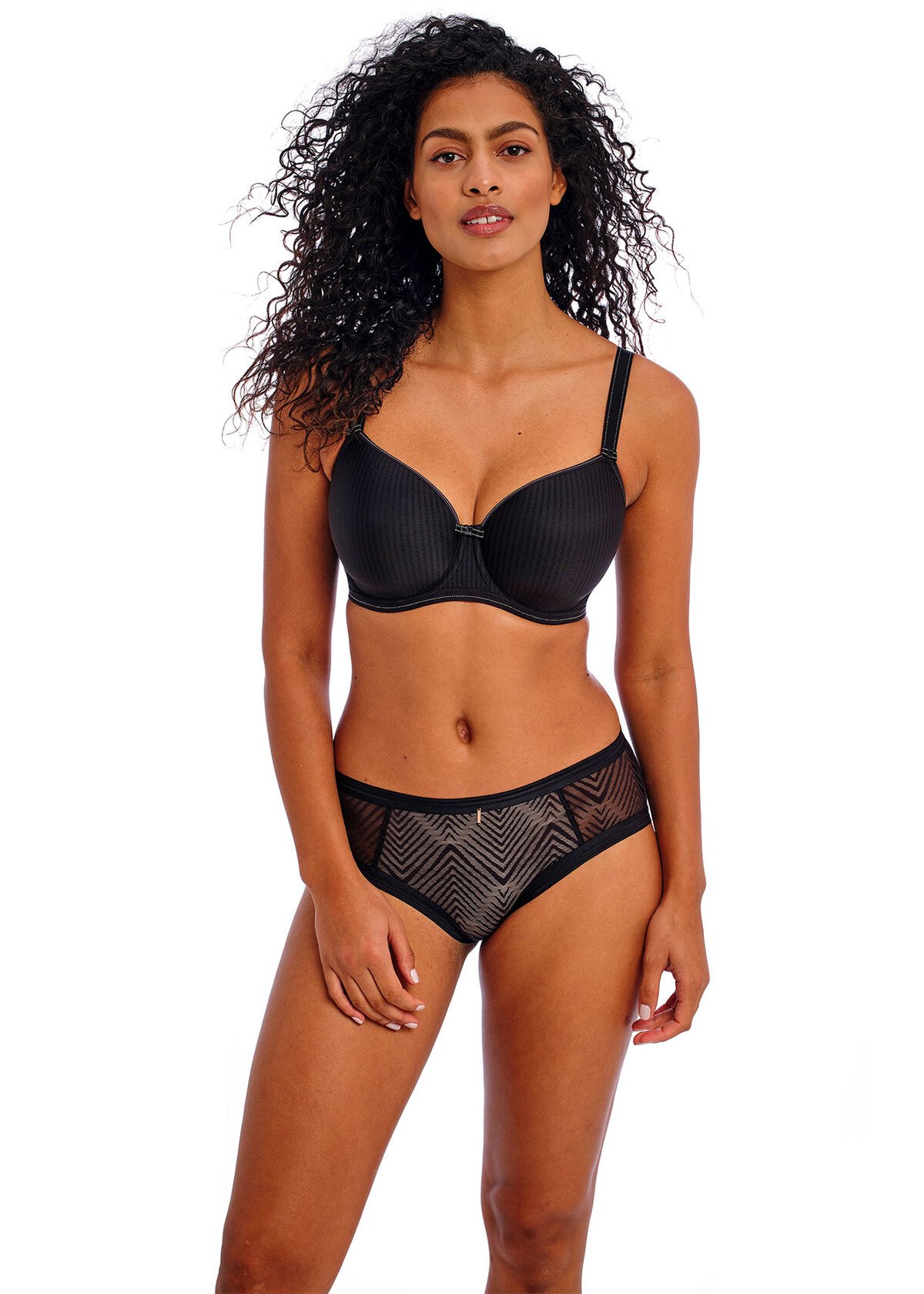 Idol Balcony Bra and Brief Black