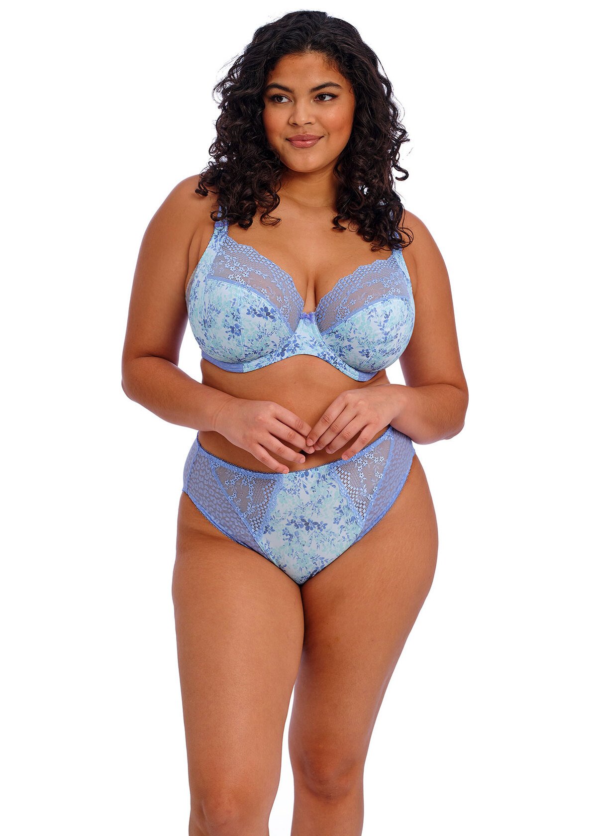 Lucie Stretch Plunge Bra Cornflower