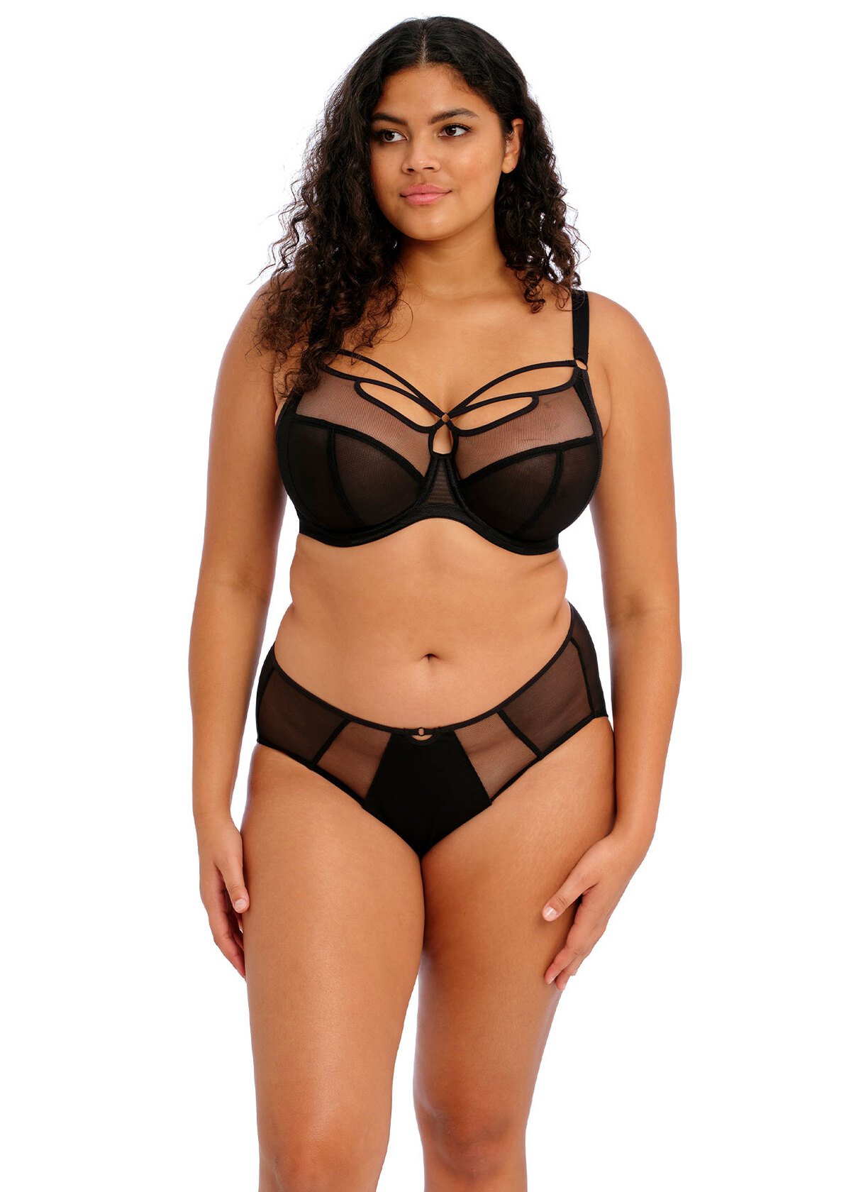 Sachi Black Plunge Bra and briefs