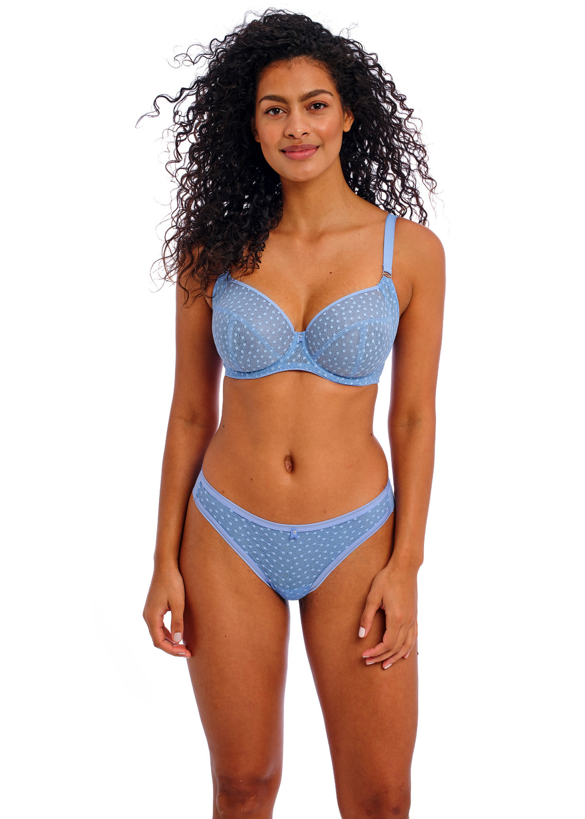 Starlight Side Support Balcony Bra Cornflower