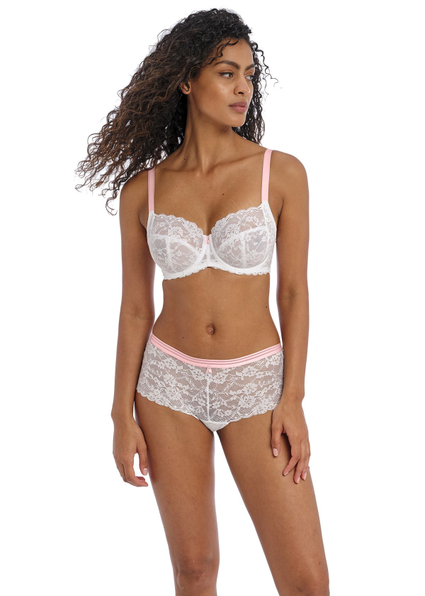 Offbeat Side Support Bra Set White.jpg